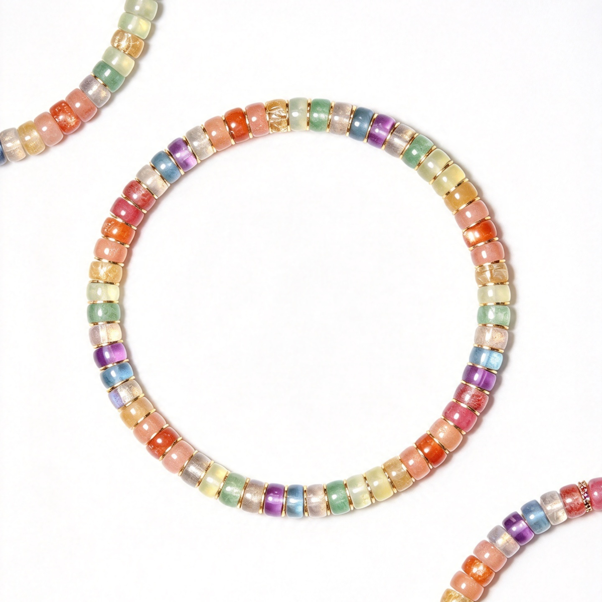 Colorful Gemstone Beaded Bracelet