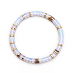 Celestial Opal & 18K Gold Moissanite Bracelet