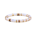 Celestial Opal & 18K Gold Moissanite Bracelet