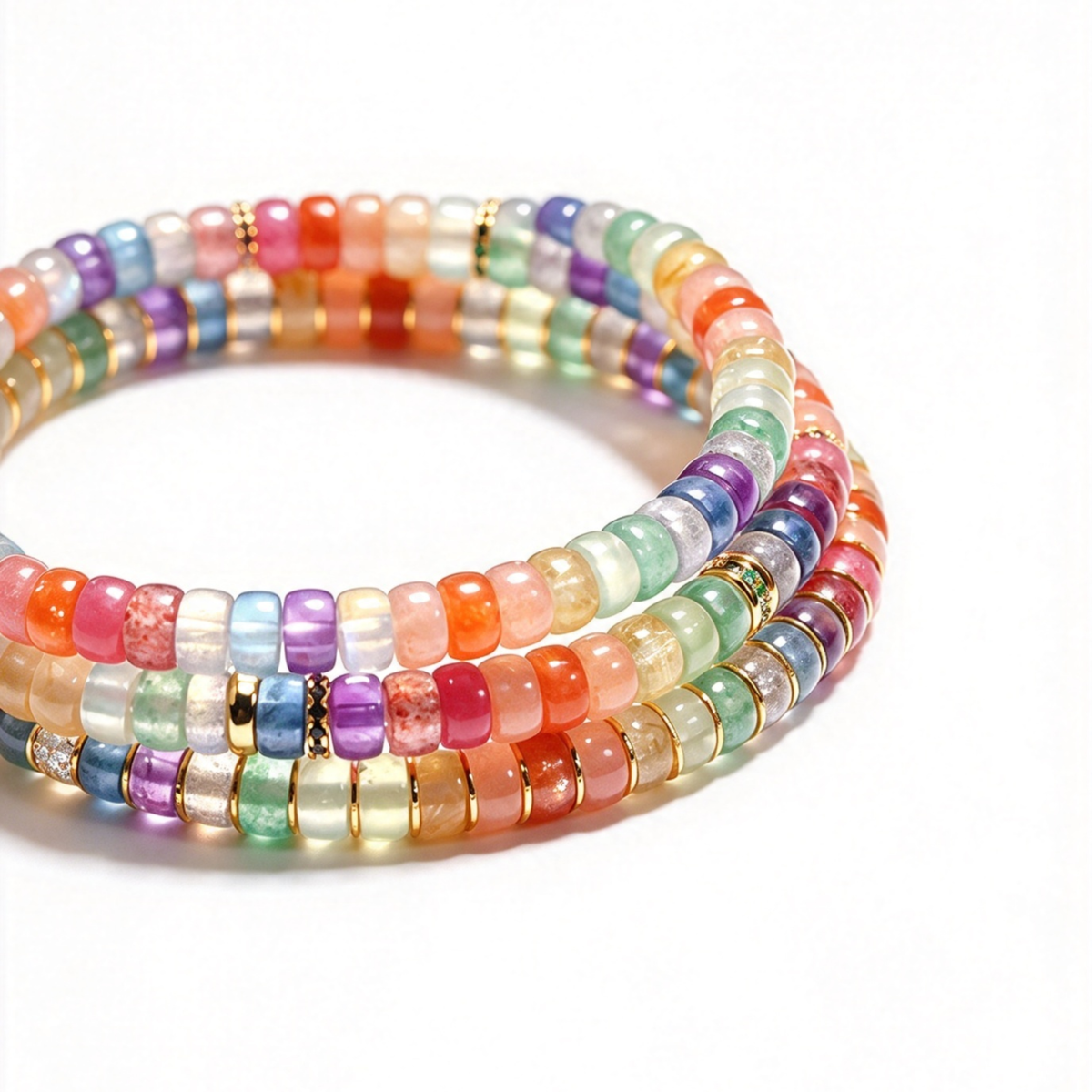 Colorful Gemstone Beaded Bracelet