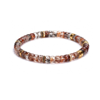 Black Gold Rutile & 18K Gold Disc Bracelet