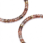 Black Gold Rutile & 18K Gold Disc Bracelet
