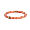 Natural Sunstone 18K Gold Moissanite Bracelet