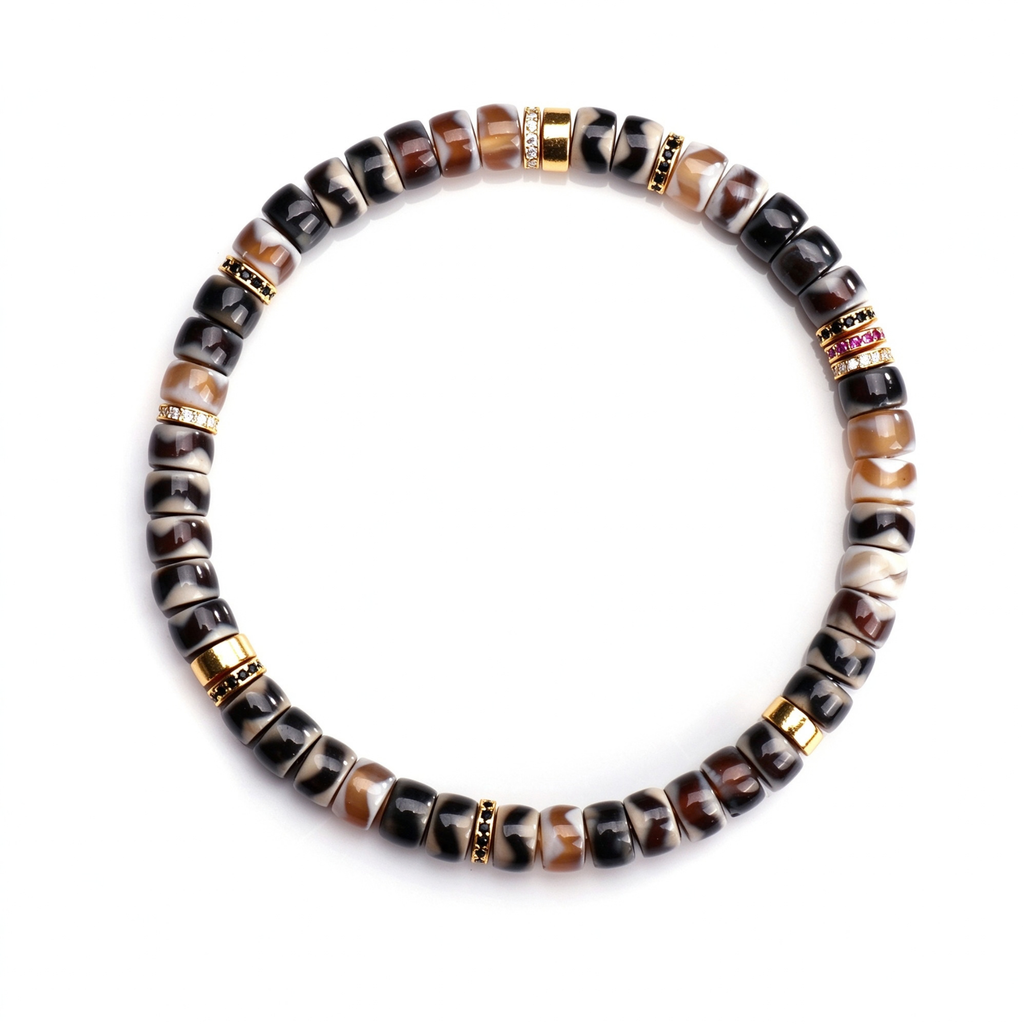 Sacred Eye Dzi Bead Protection Bracelet