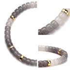 Smoky Lavender Nephrite Jade Gemstone Bracelet