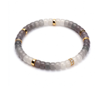 Smoky Lavender Nephrite Jade Gemstone Bracelet