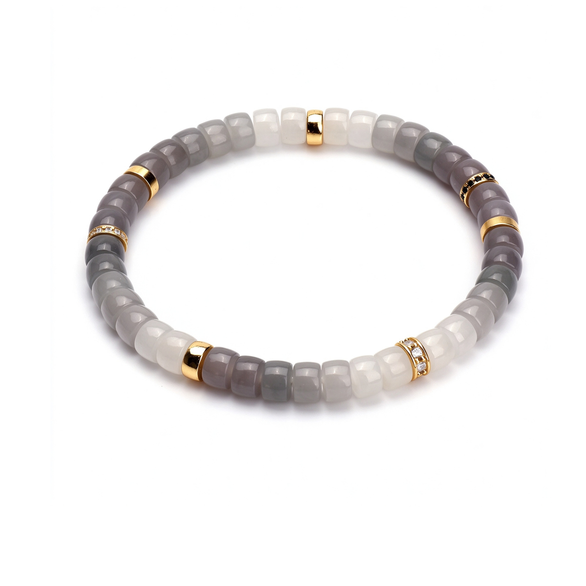 Smoky Lavender Nephrite Jade Gemstone Bracelet