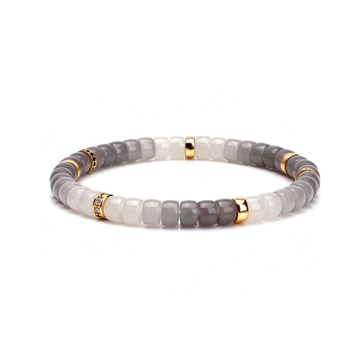 Smoky Lavender Nephrite Jade Gemstone Bracelet