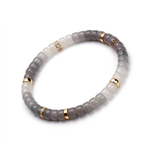 Smoky Lavender Nephrite Jade Gemstone Bracelet