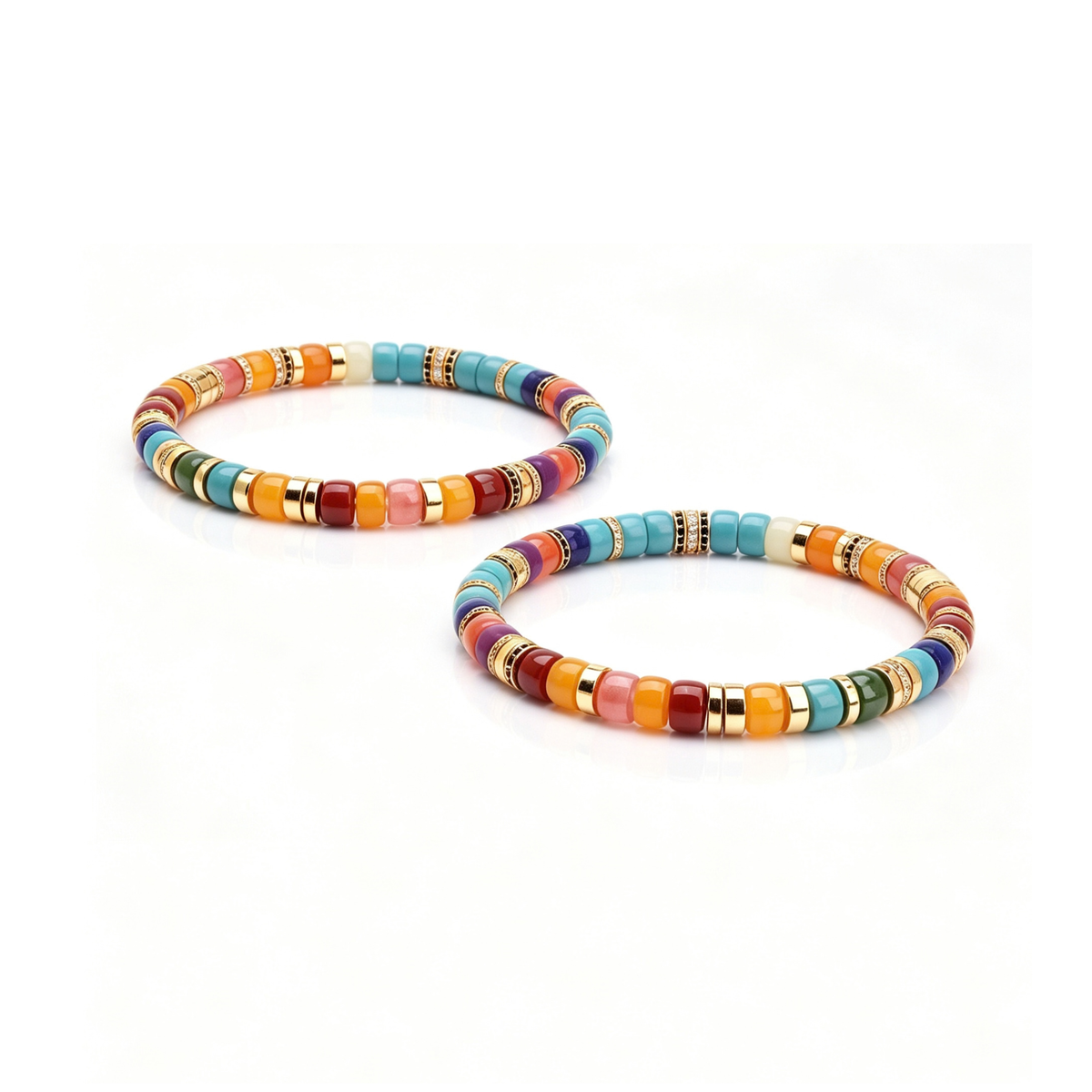 Rainbow Chakra Gemstone Moissanite Bracelet