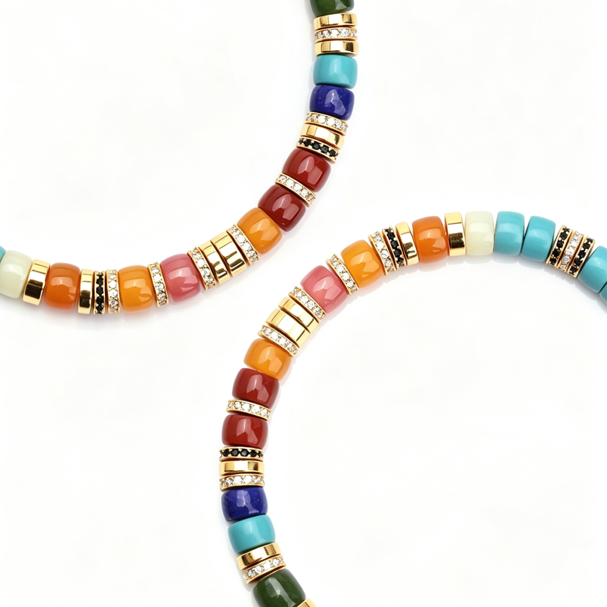 Rainbow Chakra Gemstone Moissanite Bracelet