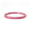 Natural Rhodonite Disc Bead Bracelet
