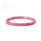 Natural Rhodonite Disc Bead Bracelet