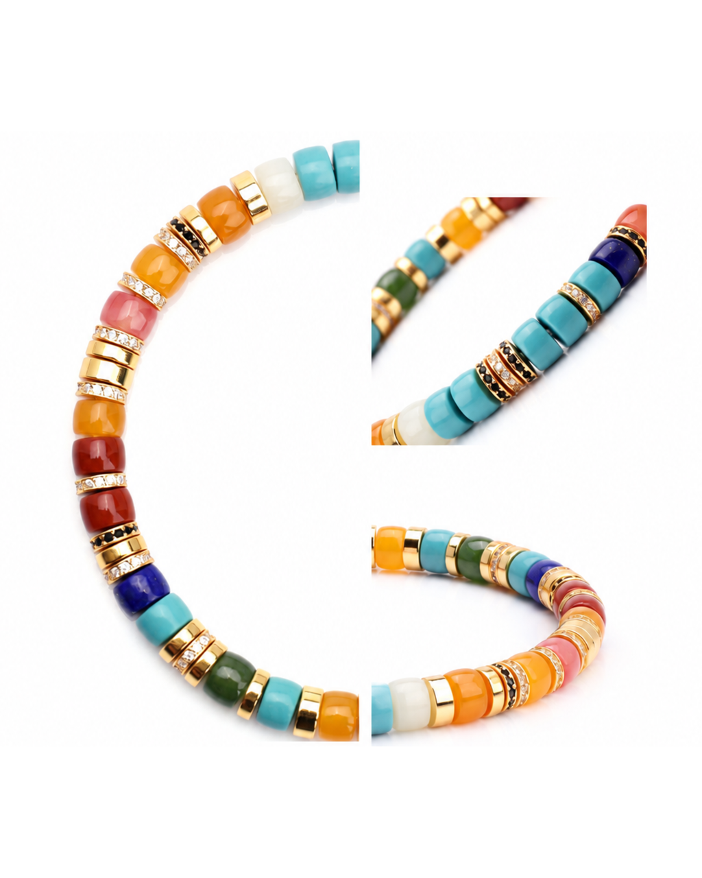 Kaleidoscope Natural Gemstone Bracelet