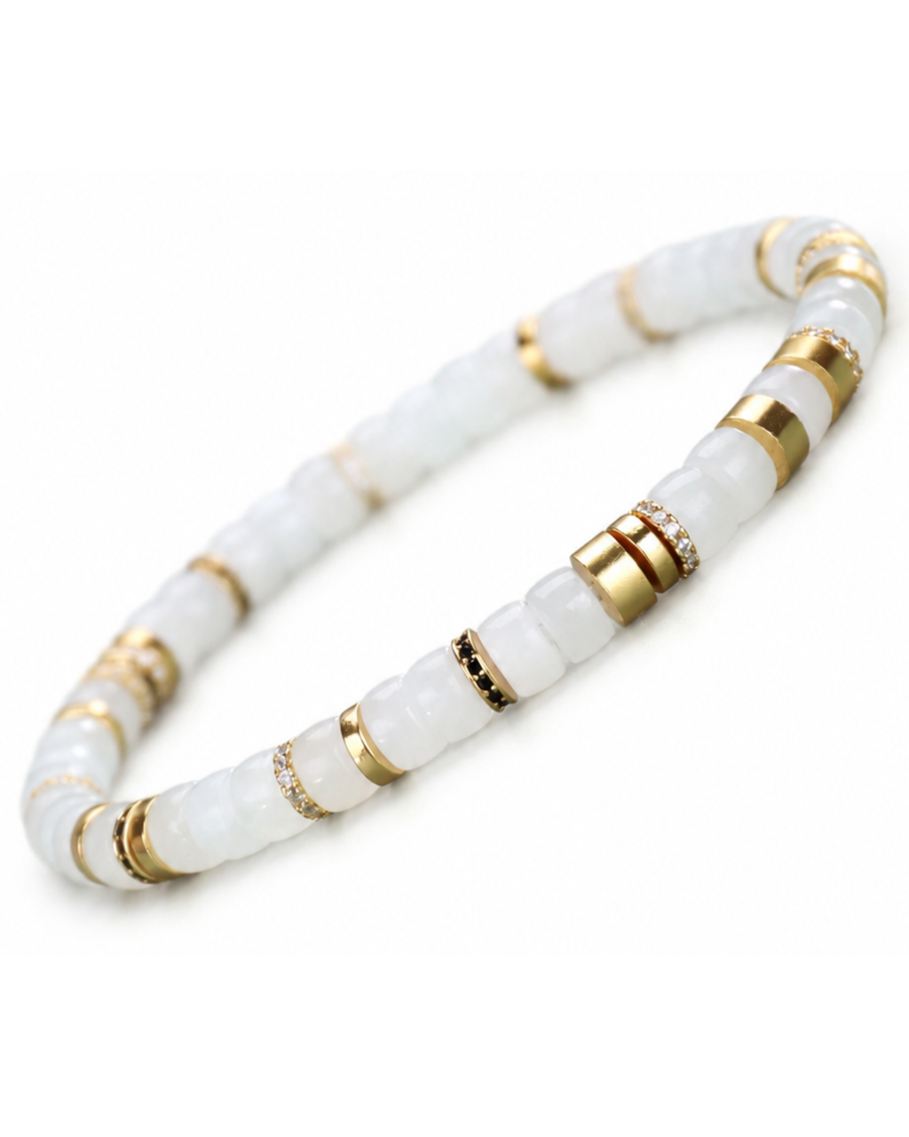 Seraphine Natural Hetian White Jade Bracelet