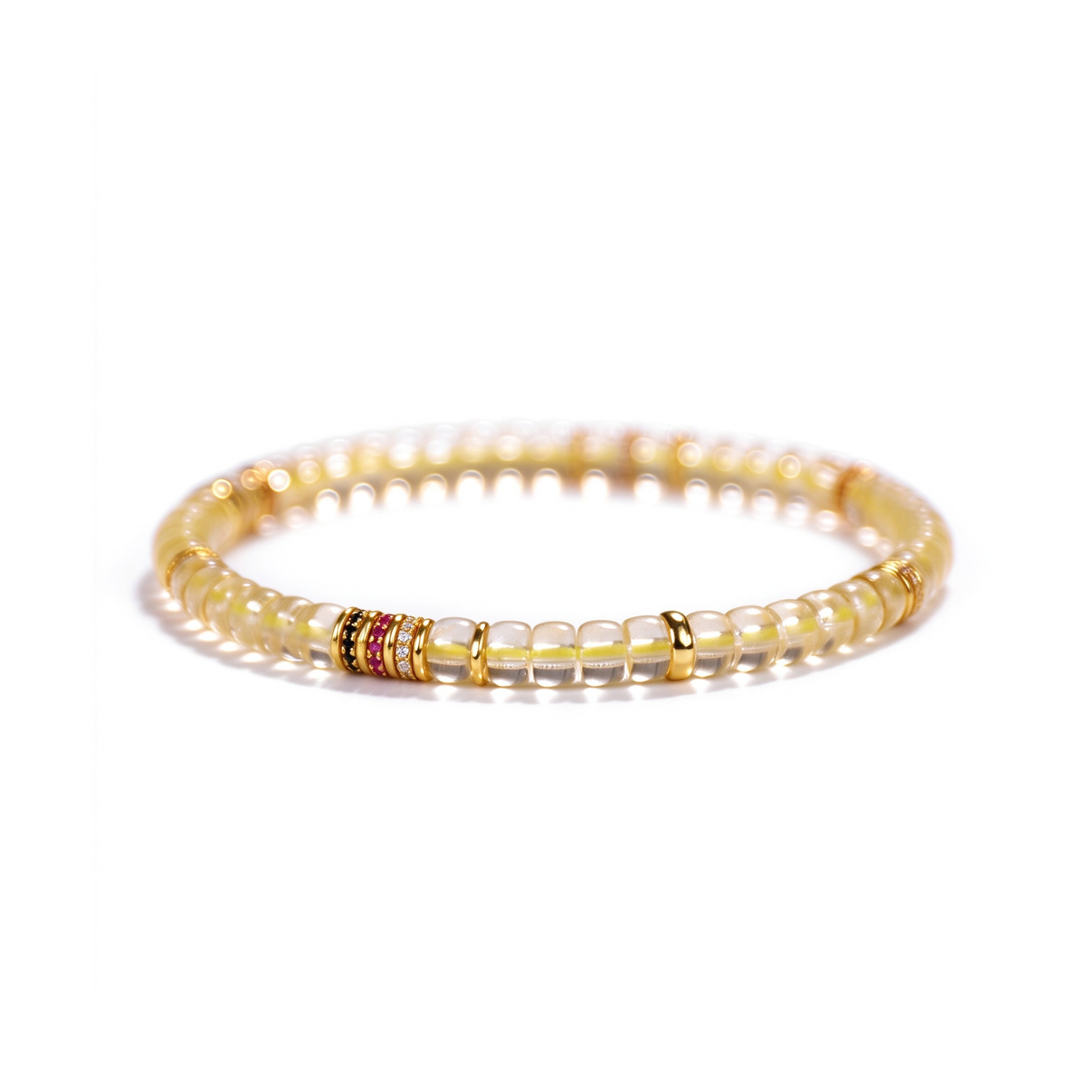 Women's Natural Citrine Disc Bracelet