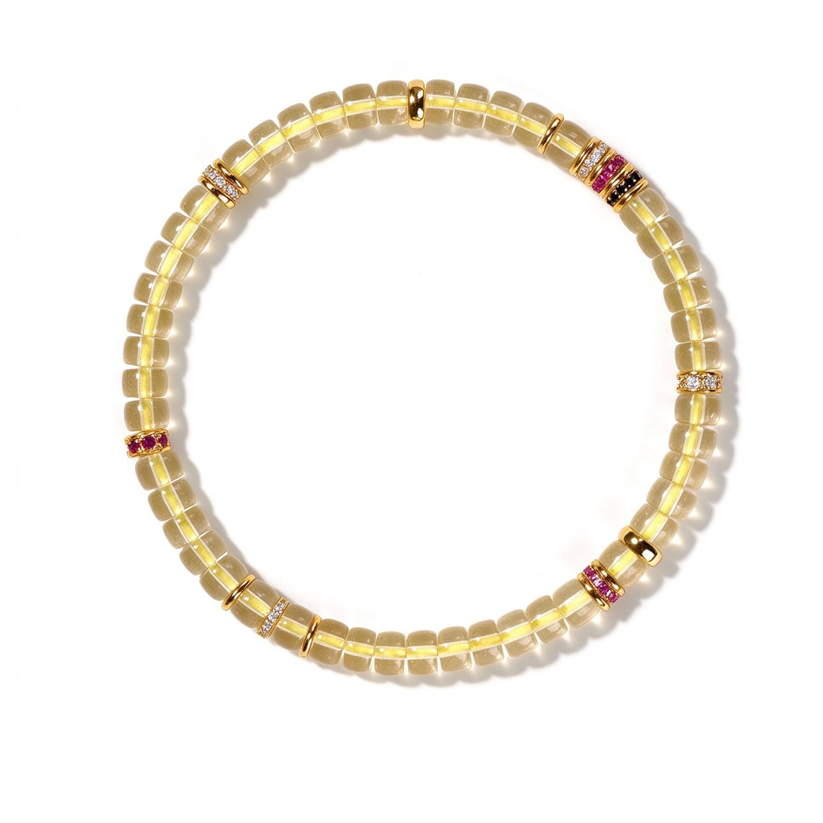 Women's Natural Citrine Disc Bracelet