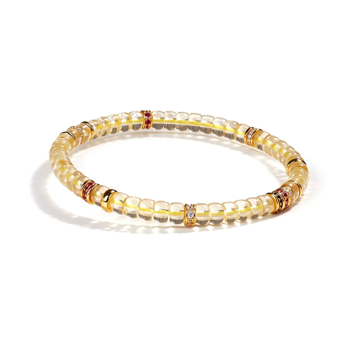 Women's Natural Citrine Disc Bracelet