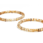 Women's Natural Yellow Phantom Quartz Disc Bracelet