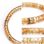 Women's Natural Yellow Phantom Quartz Disc Bracelet