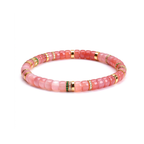 Pink Agate Disc Bracelet