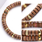 Sacred Sandalwood & 18K Gold | Disc Bracelet