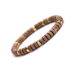 Sacred Sandalwood & 18K Gold | Disc Bracelet