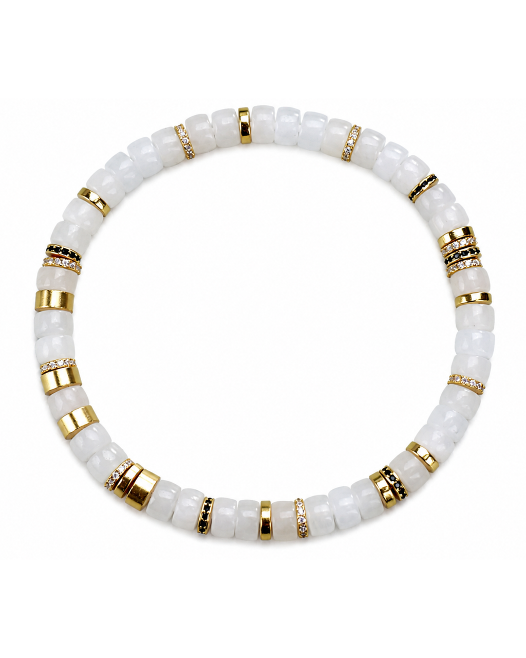 Seraphine Natural Hetian White Jade Bracelet