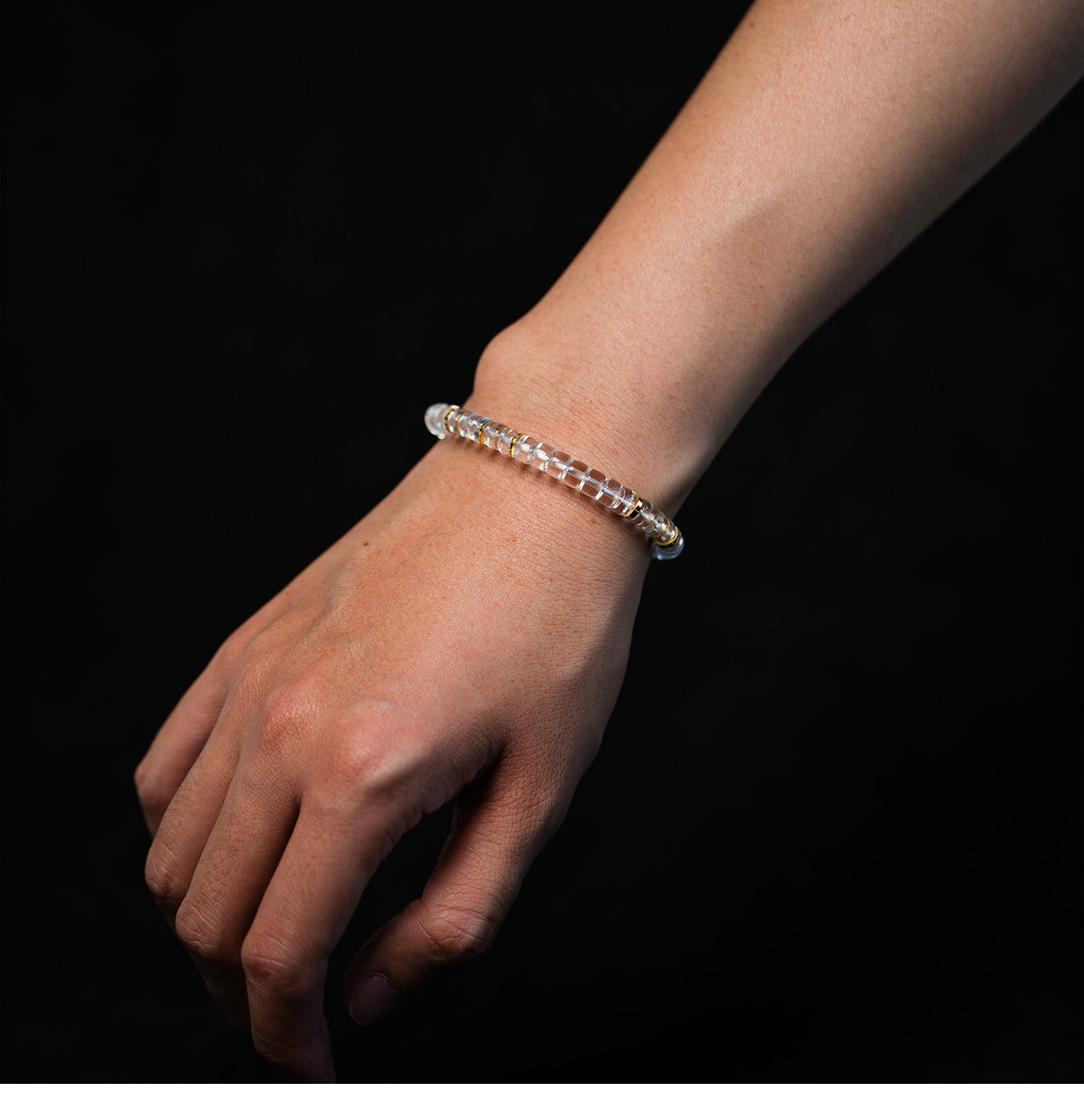 Pure Clarity | Grade AA Clear Quartz & 18K Gold Bracelet