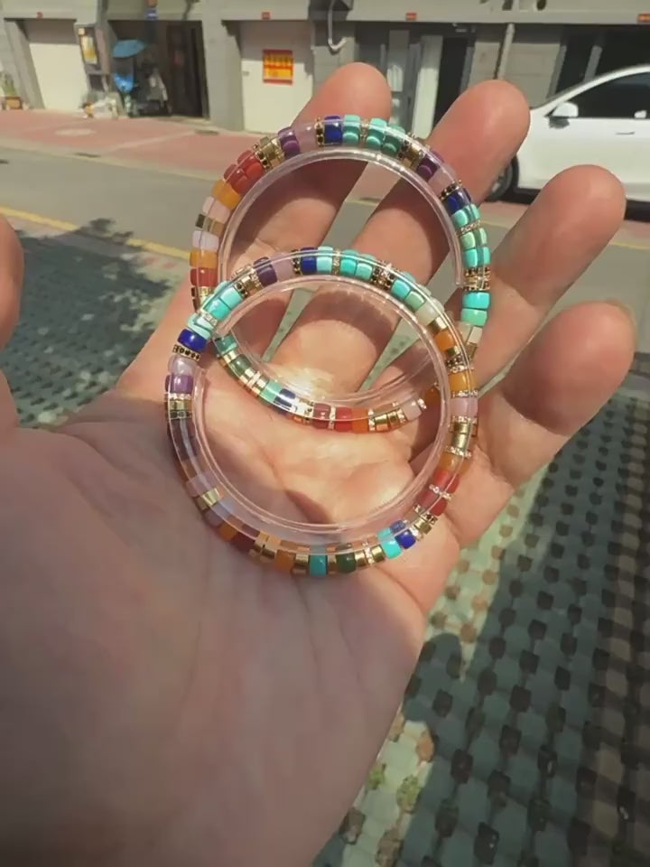 Rainbow Chakra Gemstone Moissanite Bracelet